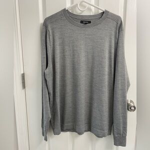 Nordstrom Gray Wool Crewneck Sweater